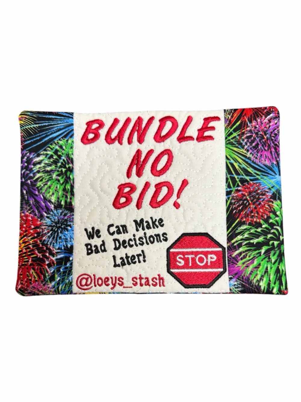Custom Hand Crafted “Bundle, No Bid” Sign Mug Rug Coaster you pick the fabric - Picture 9 of 10